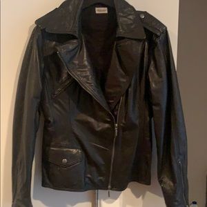 Leather moto jacket